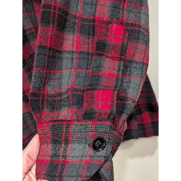 Vintage 1960's Pendleton Plaid Long Sleeve Button Up Wool Board Shirt Small - Picture 6 of 13